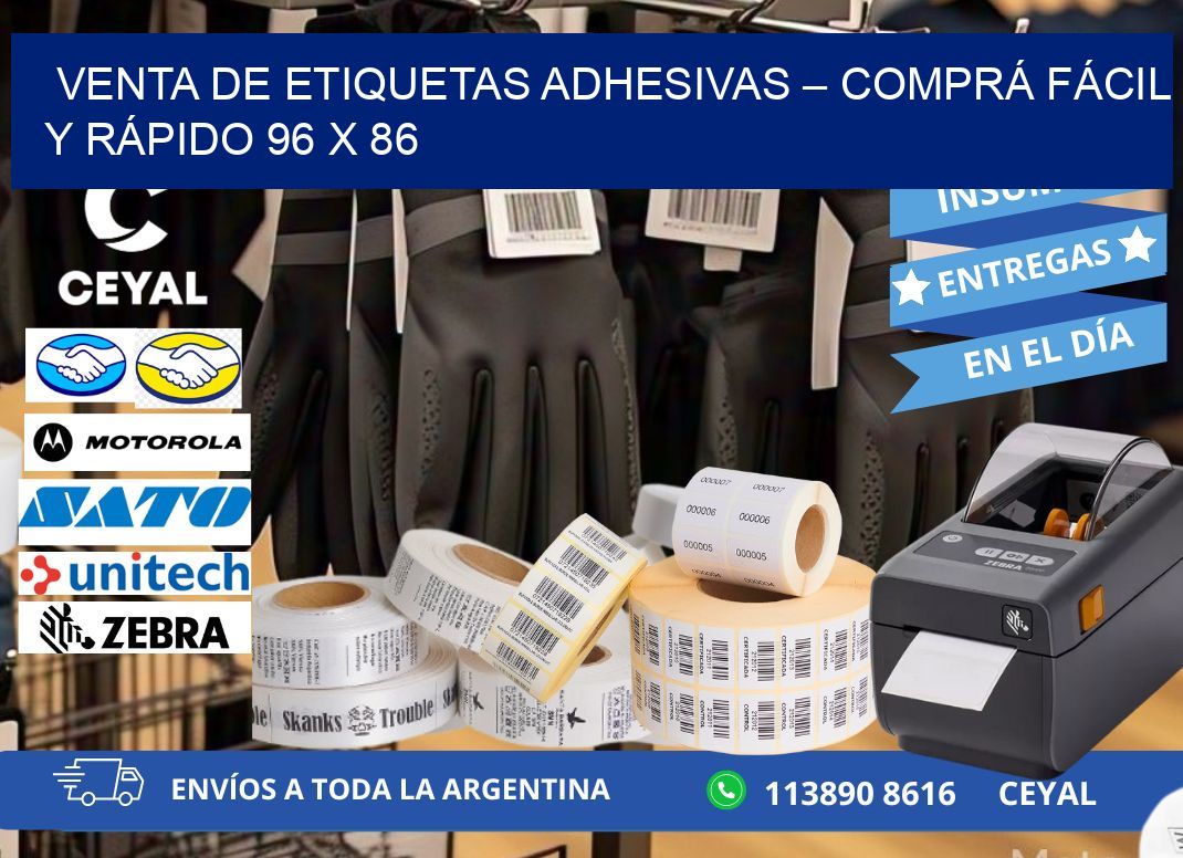 VENTA DE ETIQUETAS ADHESIVAS – COMPRÁ FÁCIL Y RÁPIDO 96 x 86