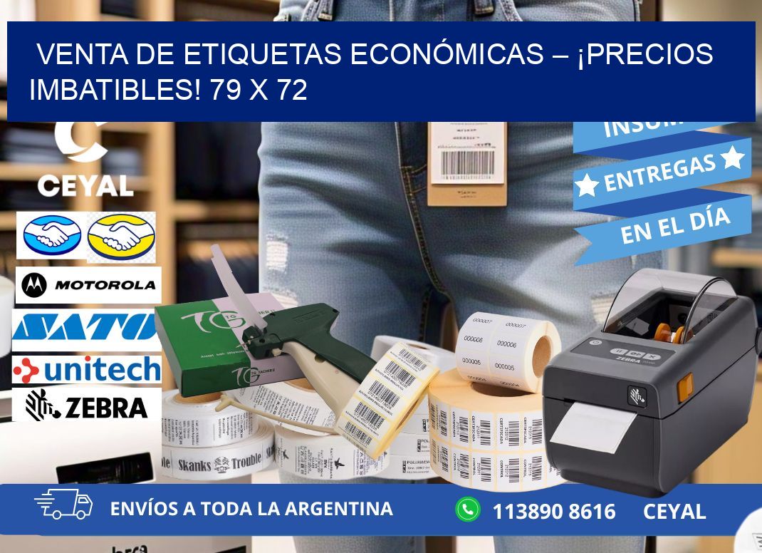 VENTA DE ETIQUETAS ECONÓMICAS – ¡PRECIOS IMBATIBLES! 79 x 72