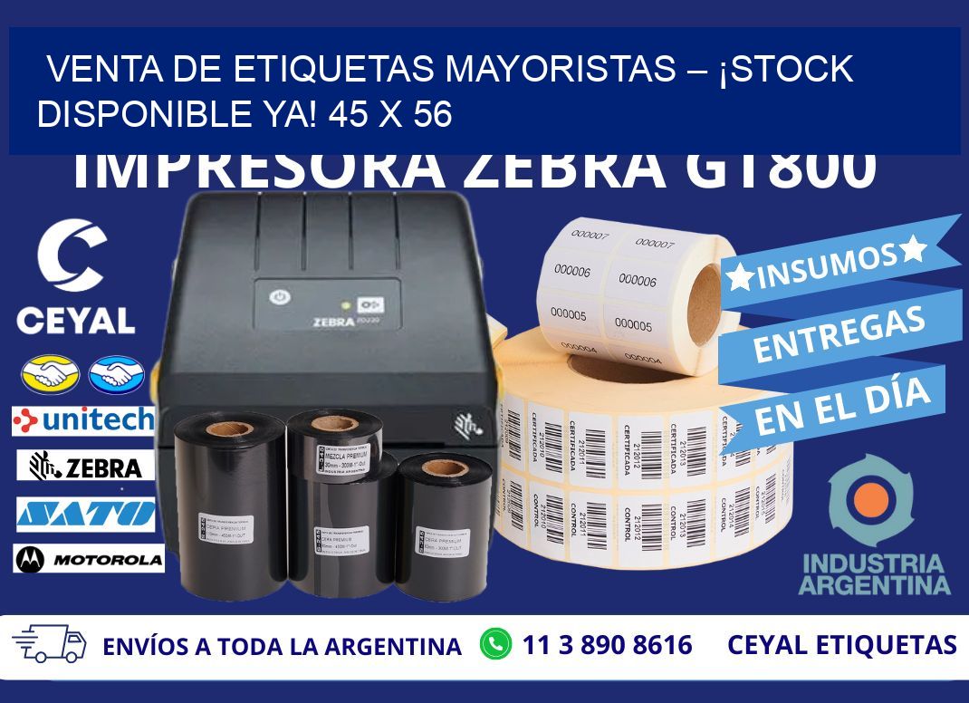 VENTA DE ETIQUETAS MAYORISTAS – ¡STOCK DISPONIBLE YA! 45 x 56