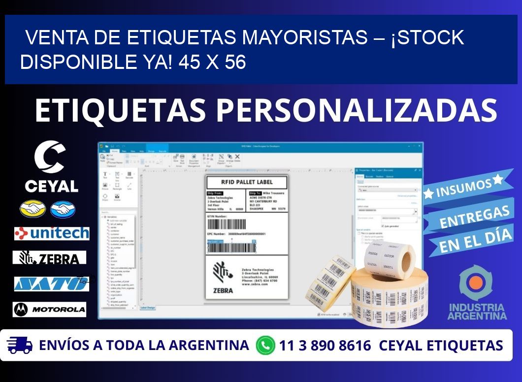 VENTA DE ETIQUETAS MAYORISTAS – ¡STOCK DISPONIBLE YA! 45 x 56