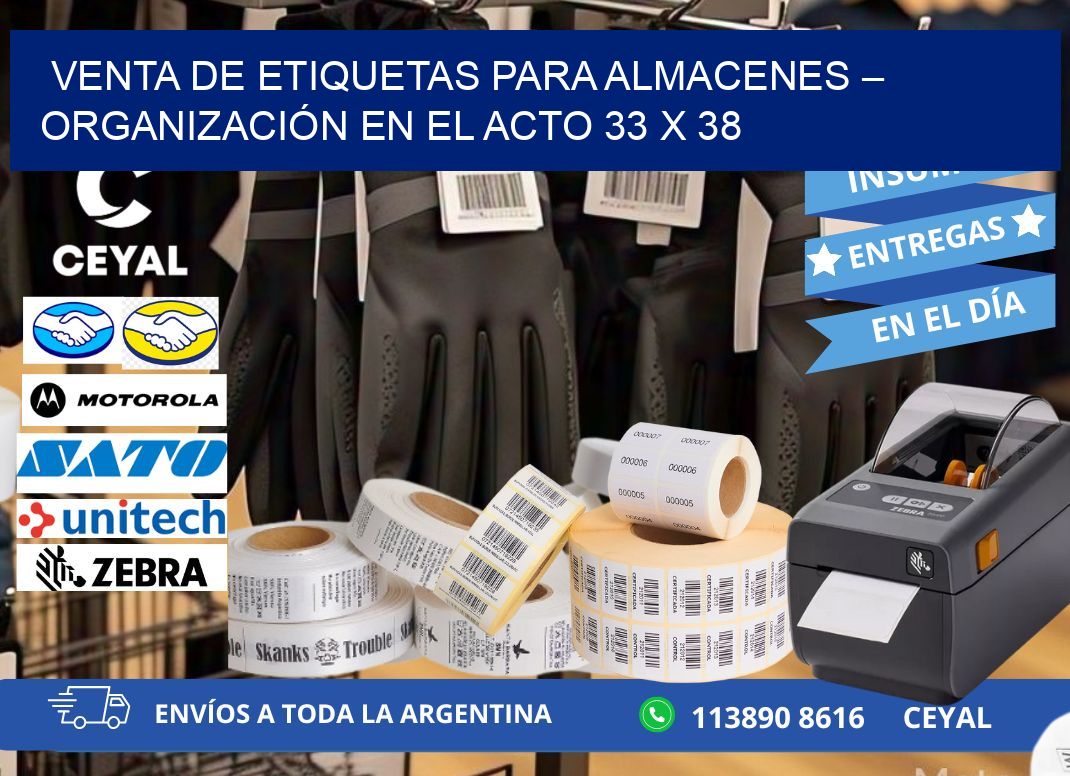 VENTA DE ETIQUETAS PARA ALMACENES – ORGANIZACIÓN EN EL ACTO 33 x 38