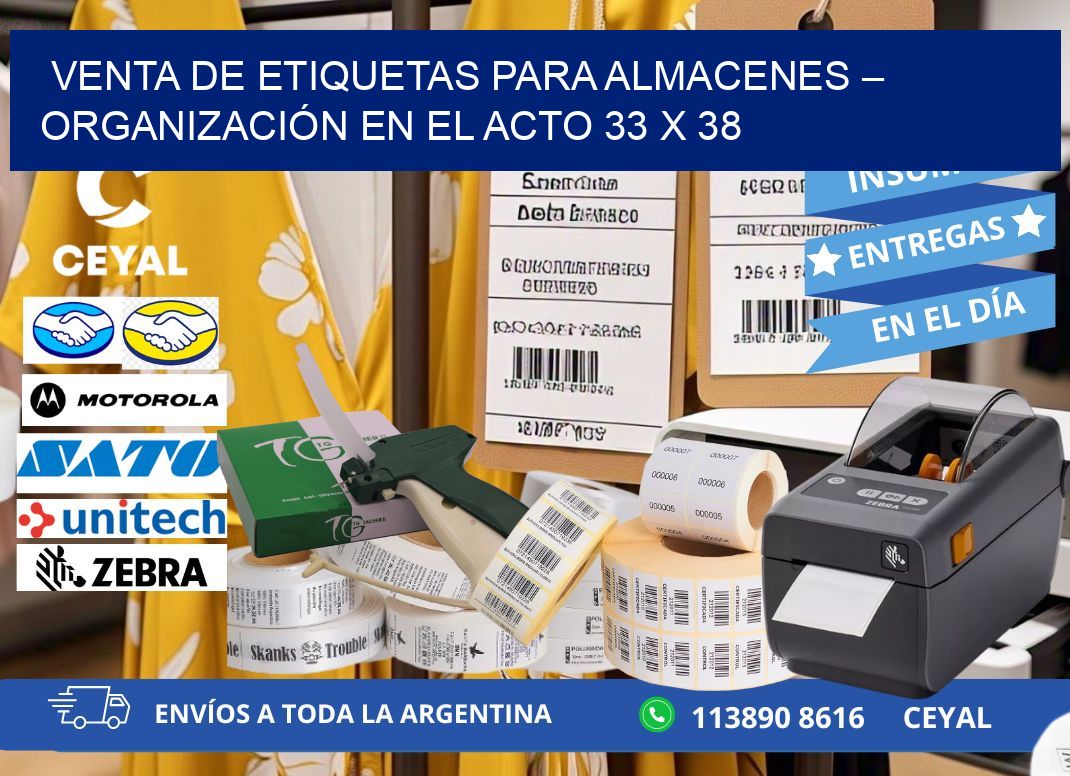 VENTA DE ETIQUETAS PARA ALMACENES – ORGANIZACIÓN EN EL ACTO 33 x 38