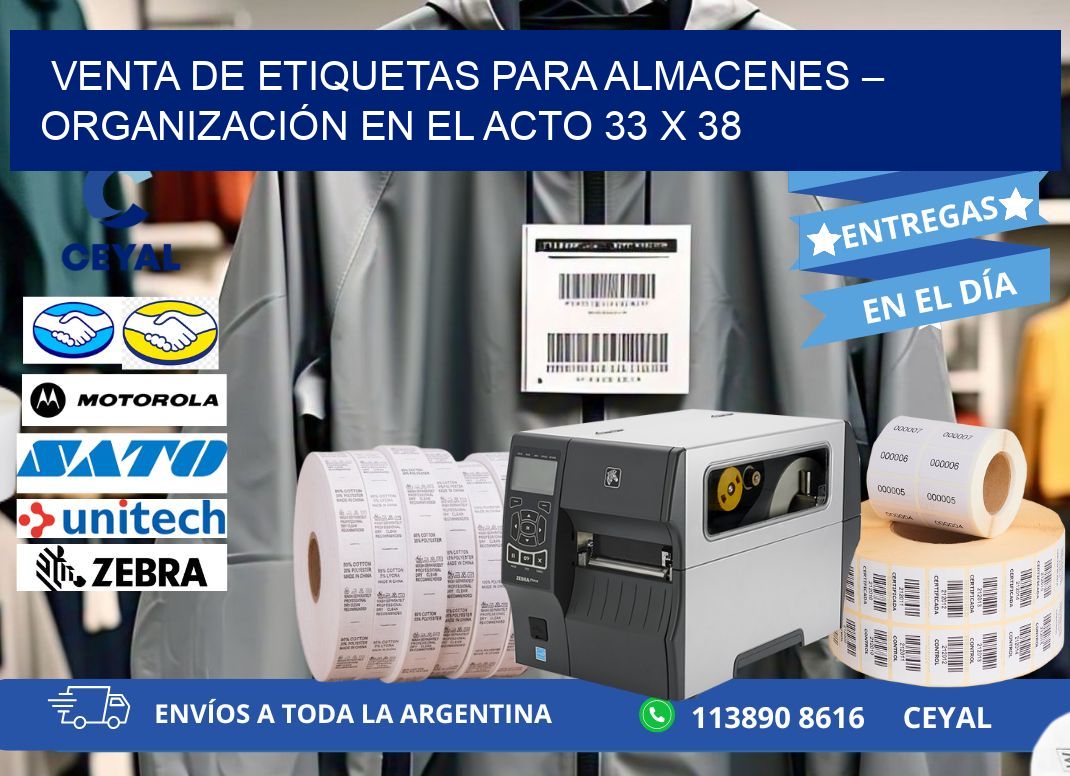 VENTA DE ETIQUETAS PARA ALMACENES – ORGANIZACIÓN EN EL ACTO 33 x 38