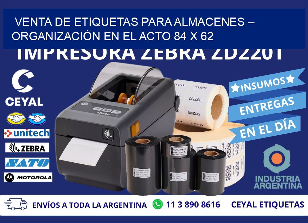 VENTA DE ETIQUETAS PARA ALMACENES – ORGANIZACIÓN EN EL ACTO 84 x 62