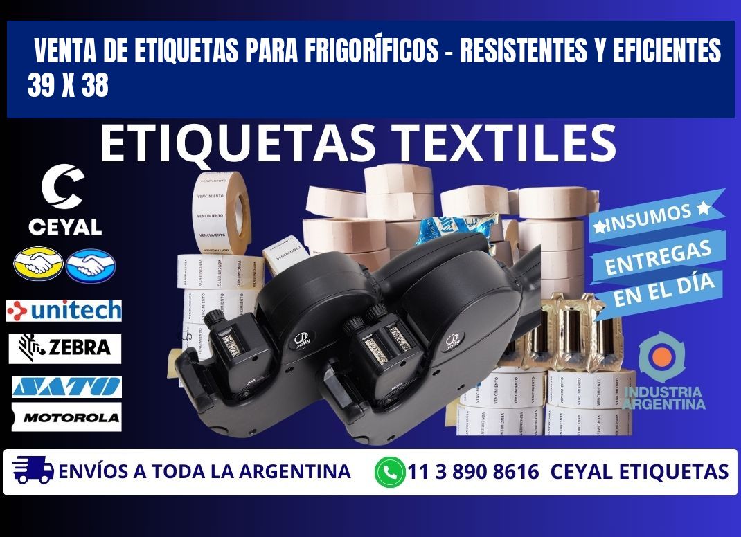 VENTA DE ETIQUETAS PARA FRIGORÍFICOS – RESISTENTES Y EFICIENTES 39 x 38