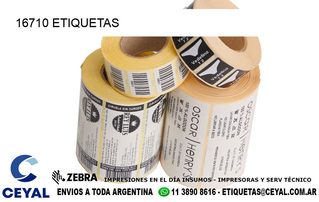 16710 ETIQUETAS