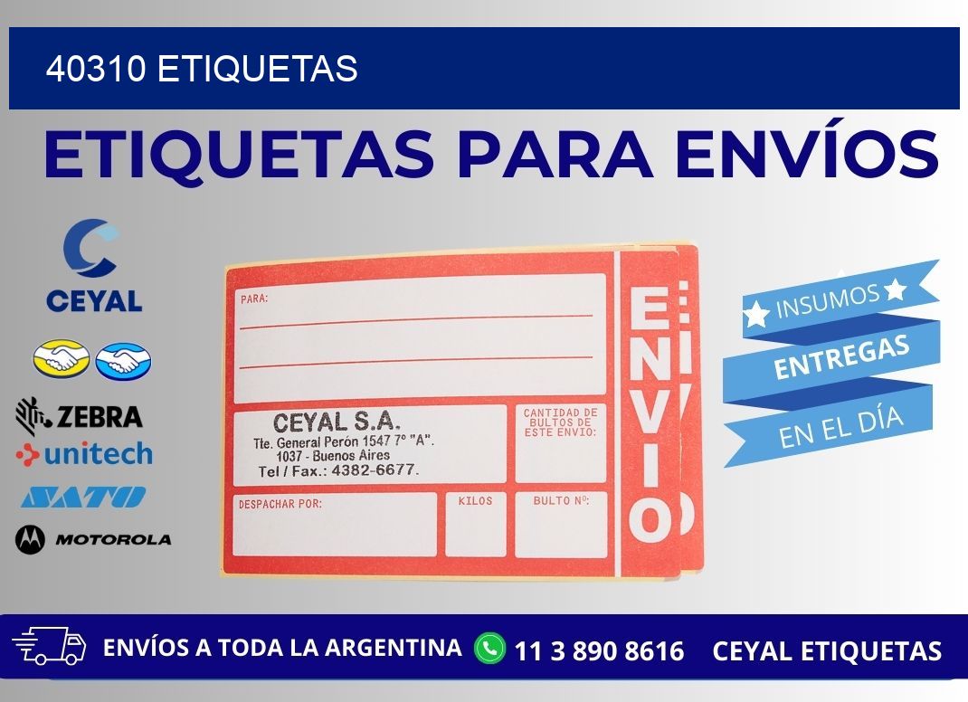 40310 ETIQUETAS