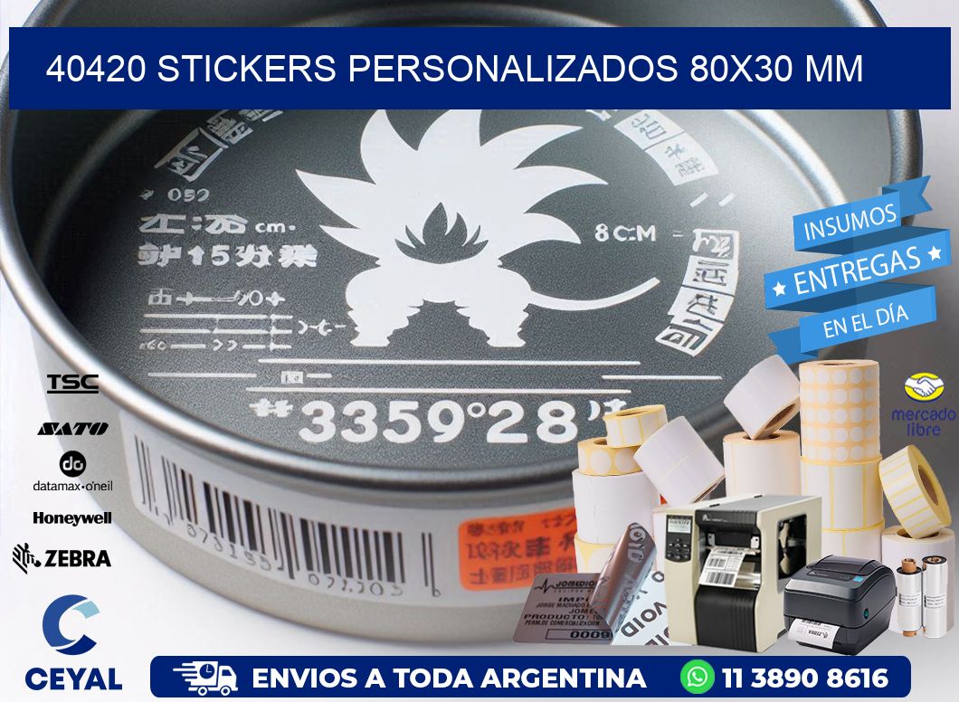 40420 STICKERS PERSONALIZADOS 80x30 mm