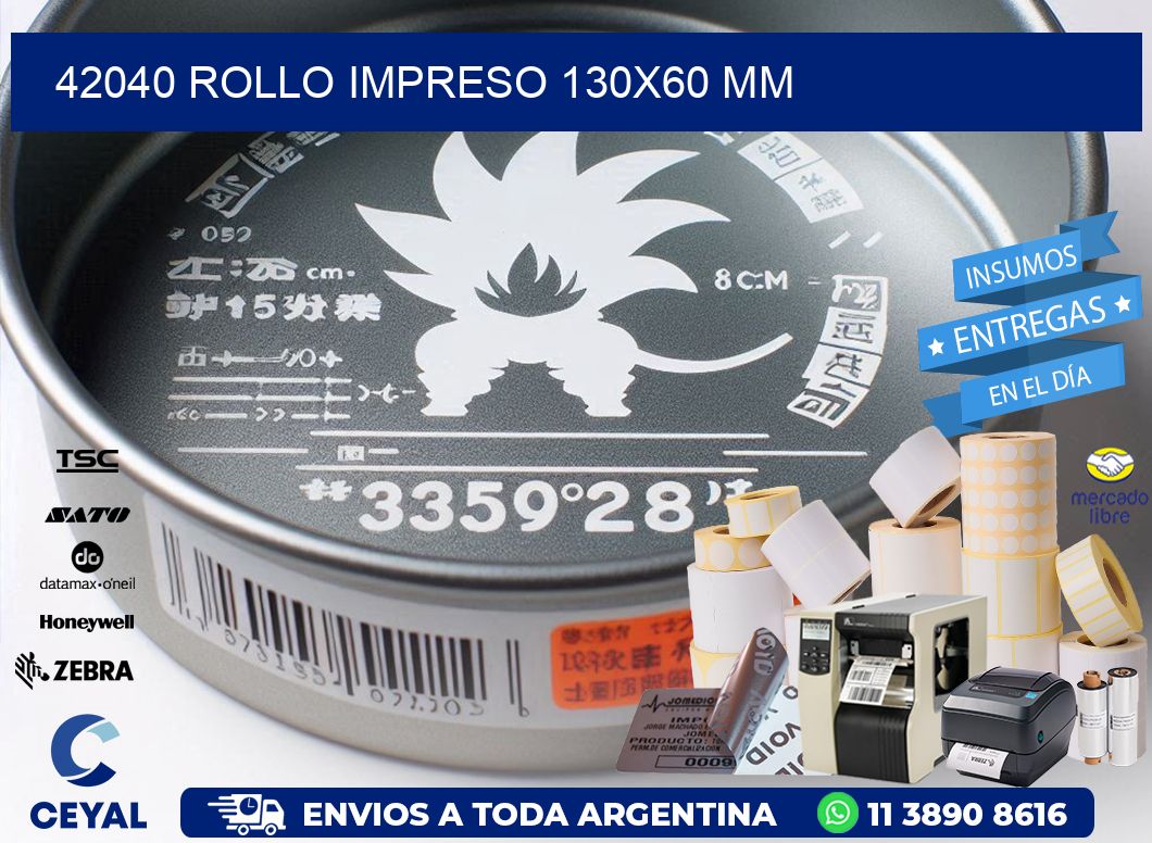 42040 ROLLO IMPRESO 130x60 mm