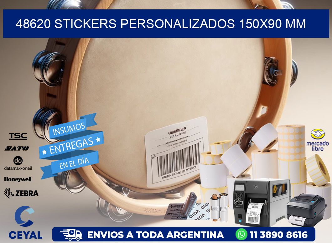 48620 STICKERS PERSONALIZADOS 150x90 mm