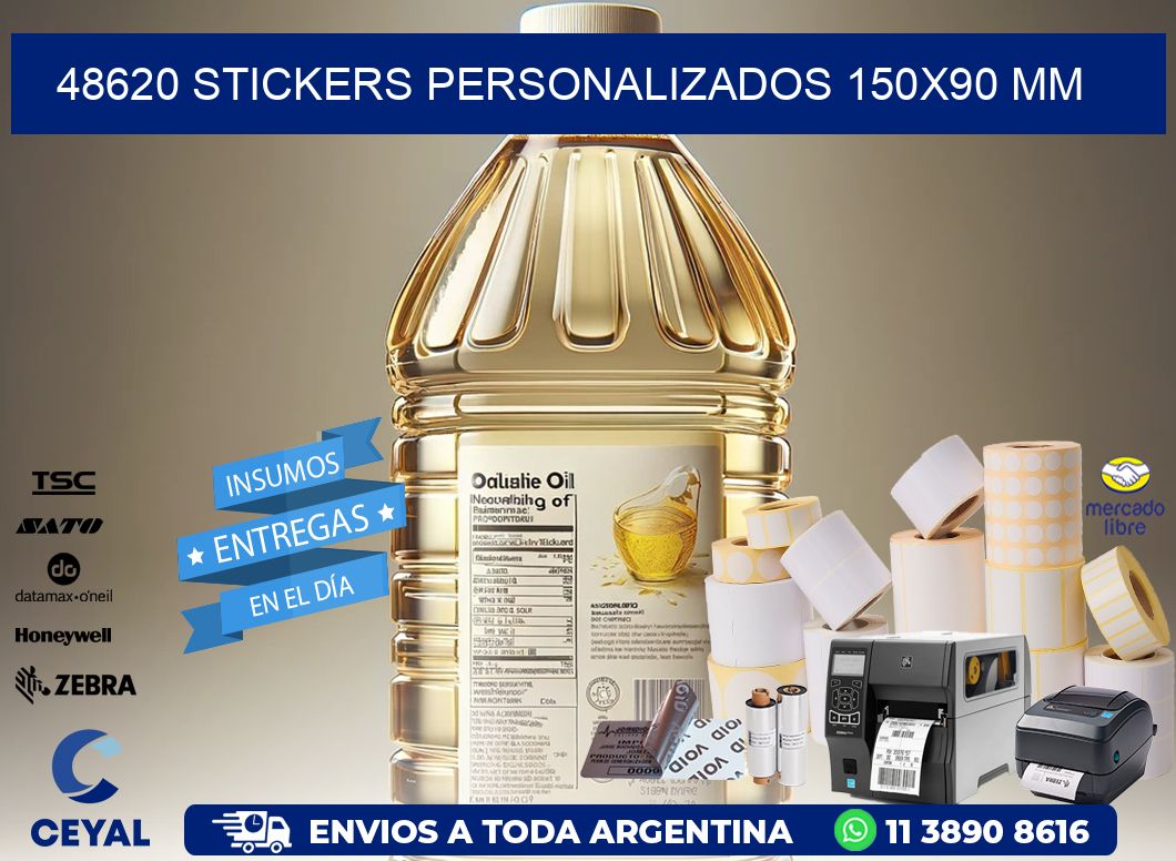 48620 STICKERS PERSONALIZADOS 150x90 mm