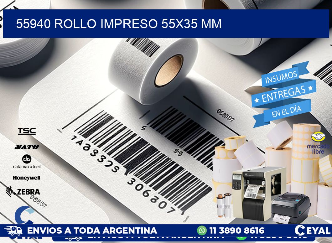 55940 ROLLO IMPRESO 55x35 mm