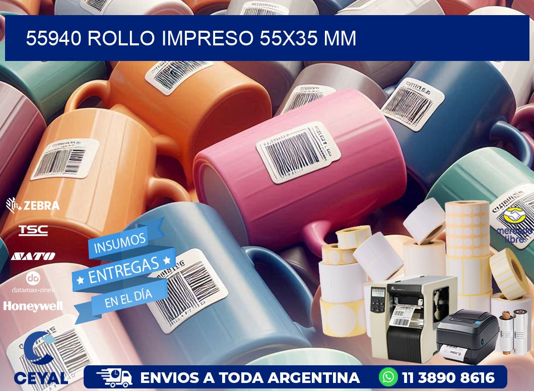 55940 ROLLO IMPRESO 55x35 mm
