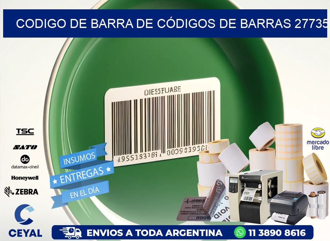 CODIGO DE BARRA DE CÓDIGOS DE BARRAS 27735