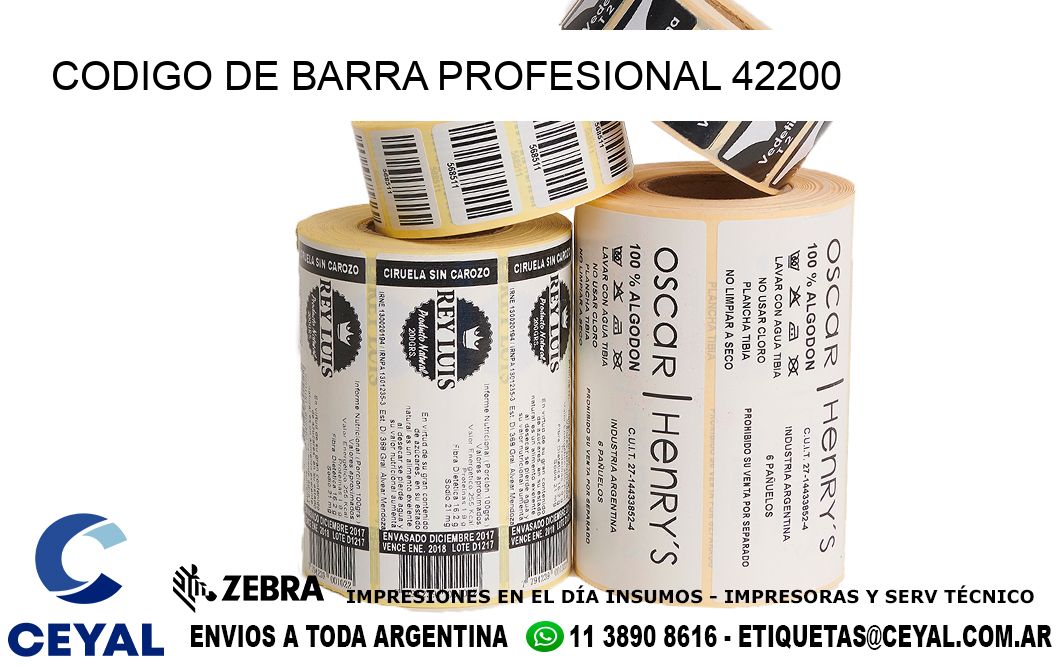CODIGO DE BARRA PROFESIONAL 42200