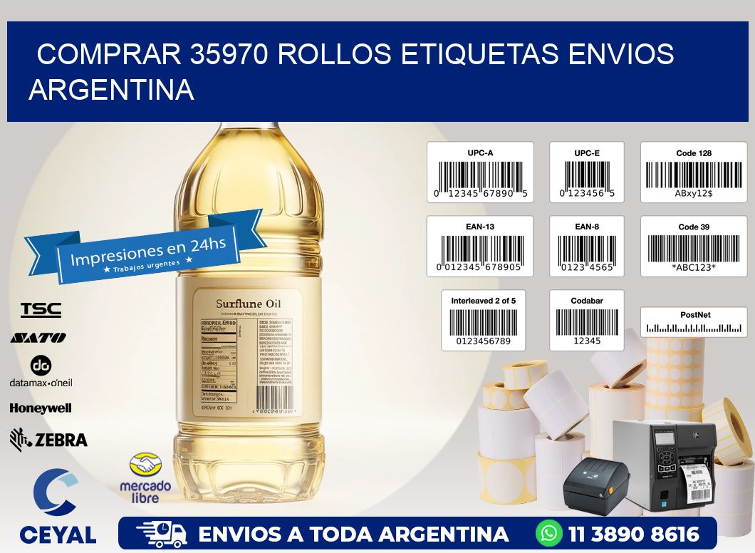 COMPRAR 35970 ROLLOS ETIQUETAS ENVIOS ARGENTINA