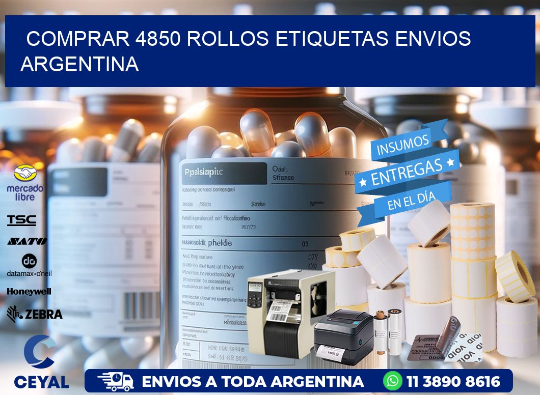 COMPRAR 4850 ROLLOS ETIQUETAS ENVIOS ARGENTINA