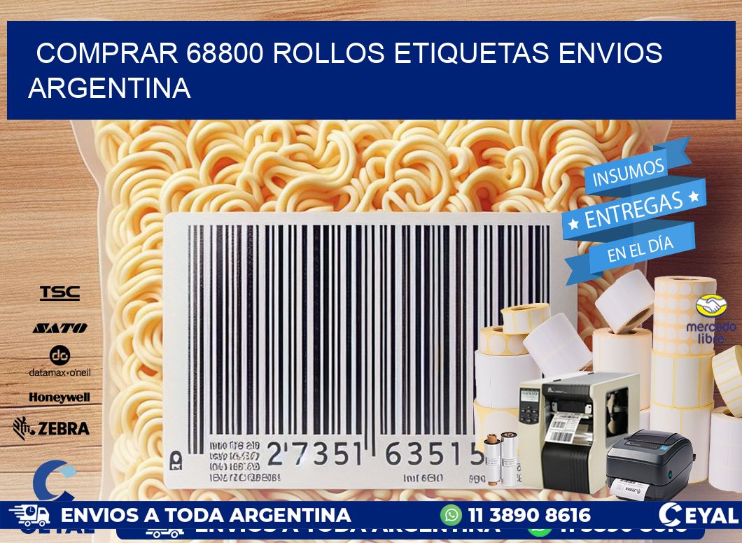 COMPRAR 68800 ROLLOS ETIQUETAS ENVIOS ARGENTINA
