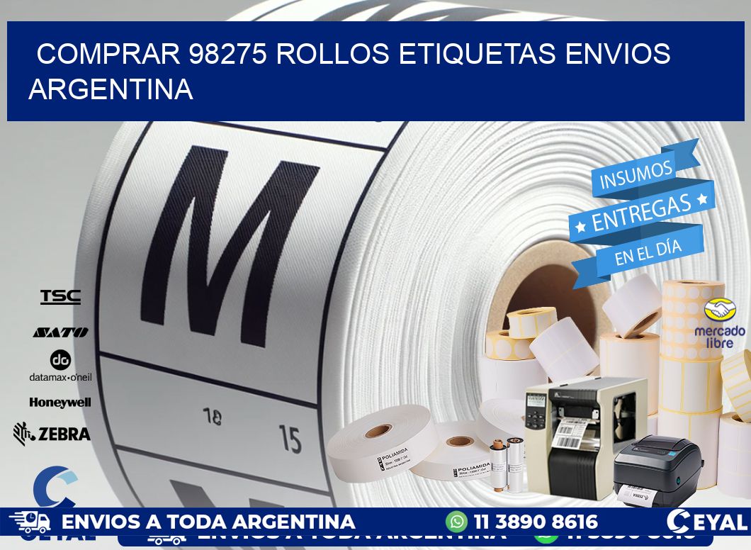 COMPRAR 98275 ROLLOS ETIQUETAS ENVIOS ARGENTINA