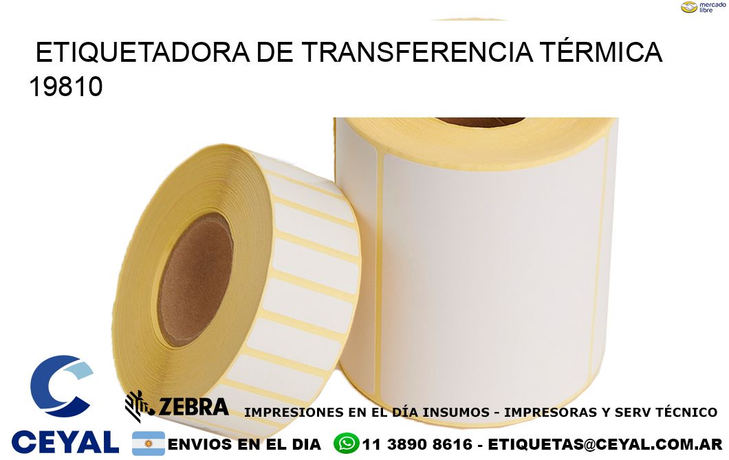ETIQUETADORA DE TRANSFERENCIA TÉRMICA 19810