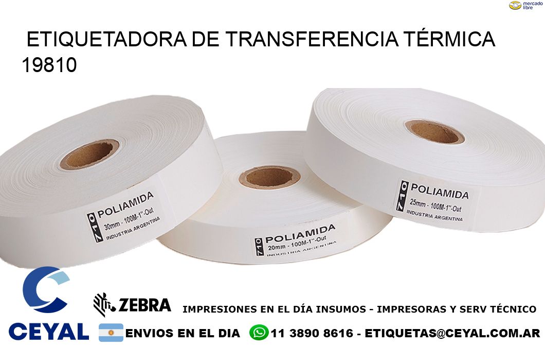 ETIQUETADORA DE TRANSFERENCIA TÉRMICA 19810