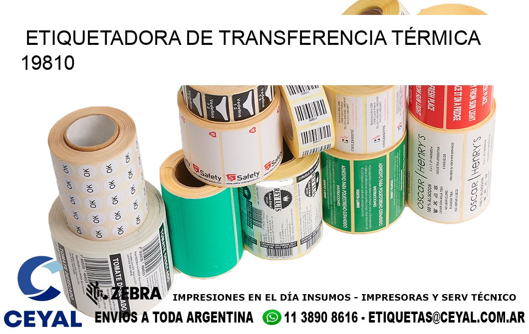 ETIQUETADORA DE TRANSFERENCIA TÉRMICA 19810