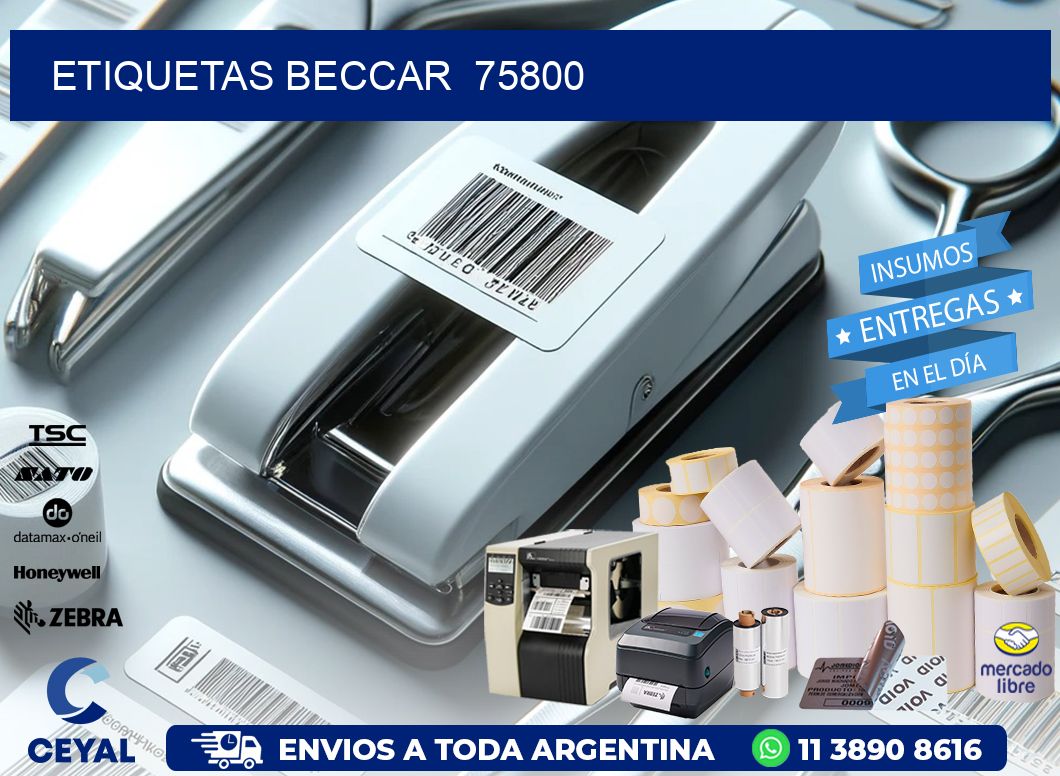 ETIQUETAS BECCAR  75800