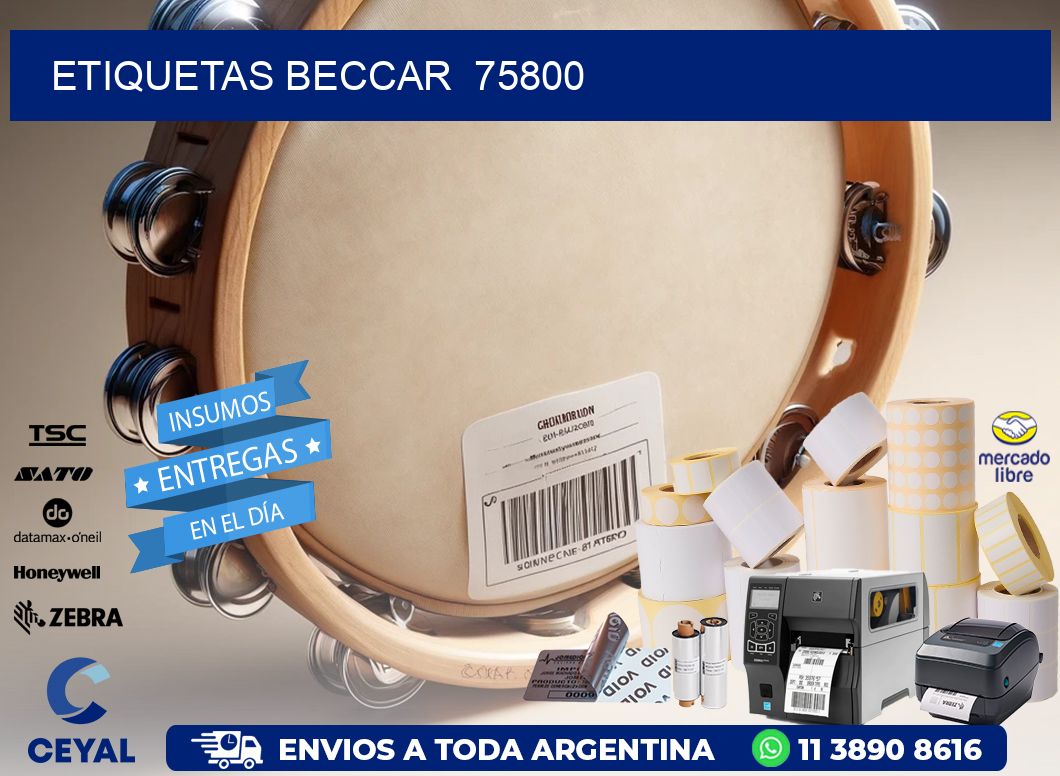 ETIQUETAS BECCAR  75800