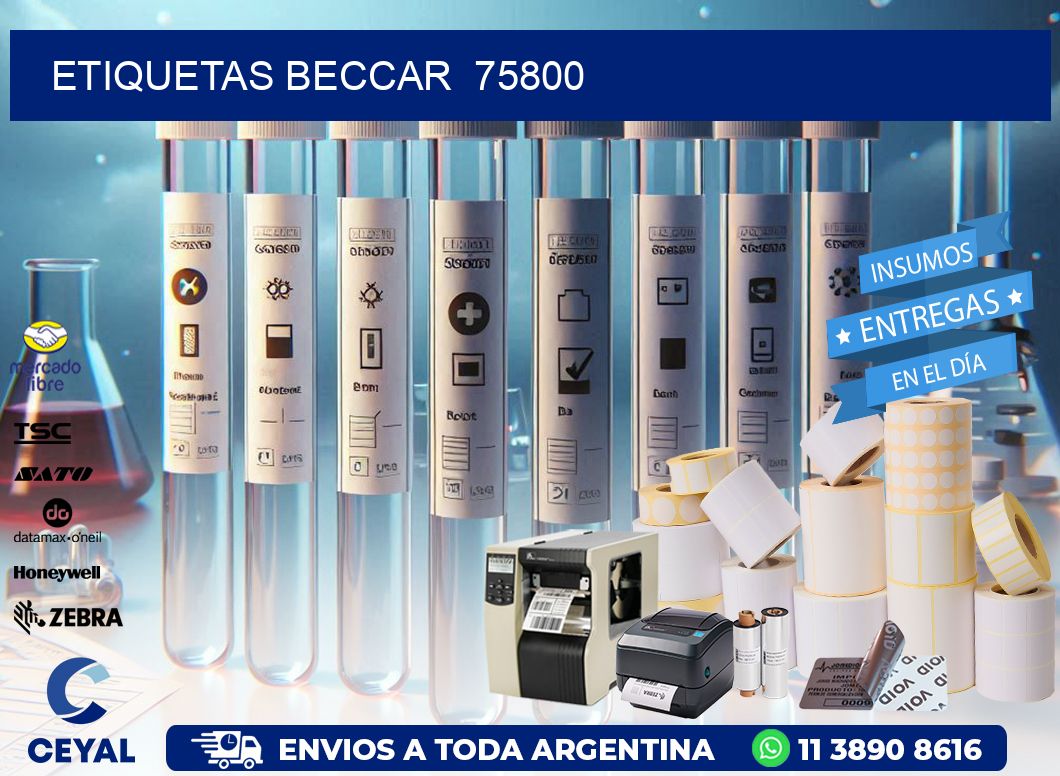 ETIQUETAS BECCAR  75800