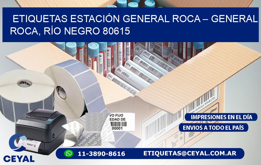 ETIQUETAS ESTACIÓN GENERAL ROCA – GENERAL ROCA, RÍO NEGRO 80615