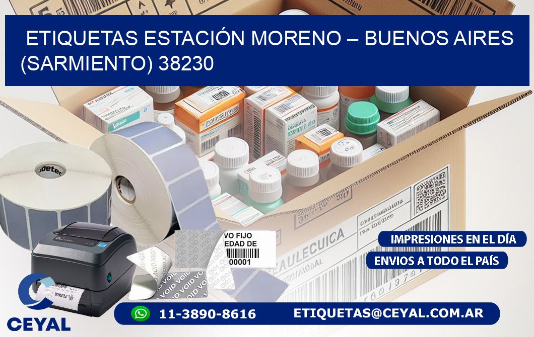 ETIQUETAS ESTACIÓN MORENO – BUENOS AIRES (SARMIENTO) 38230