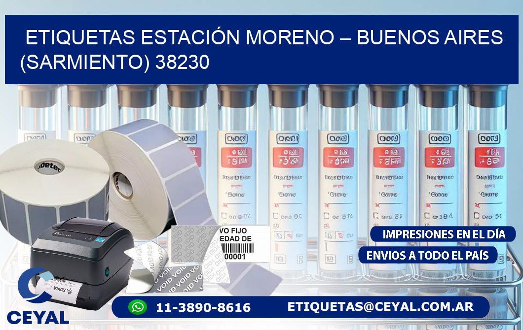 ETIQUETAS ESTACIÓN MORENO – BUENOS AIRES (SARMIENTO) 38230