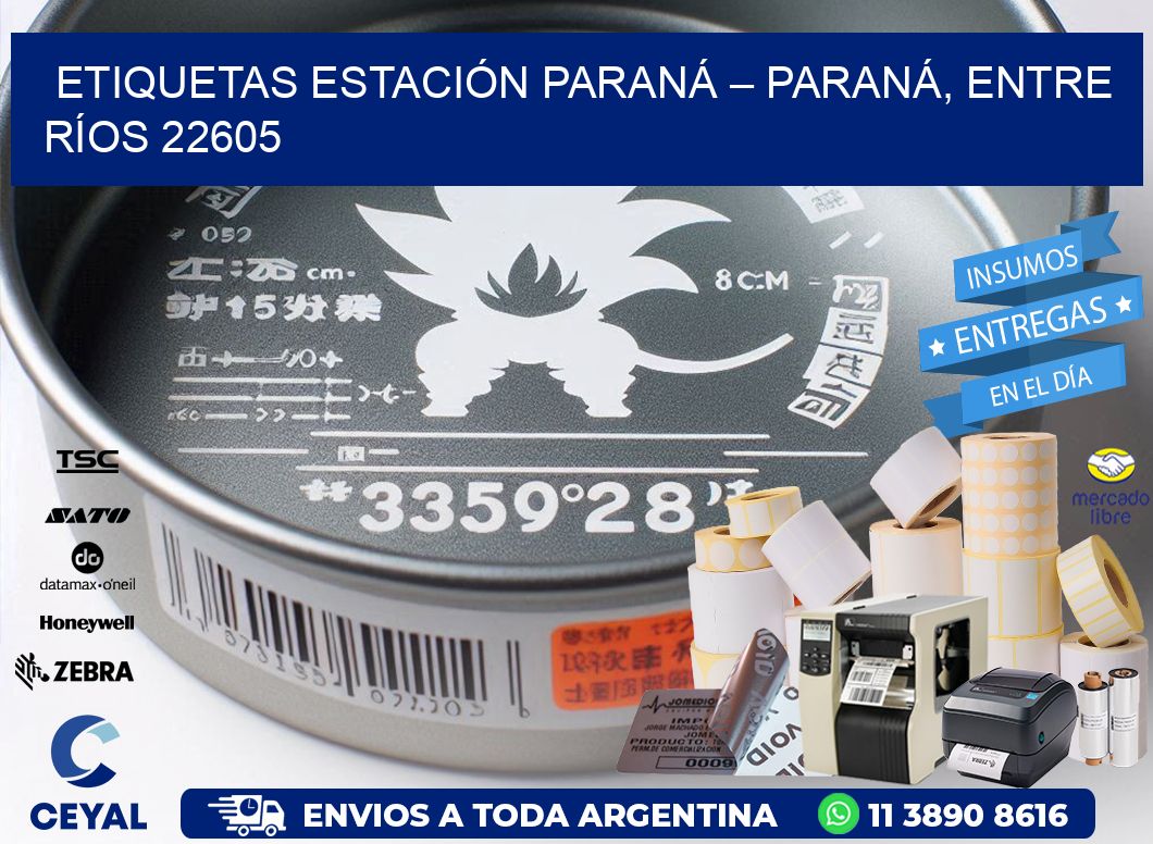 ETIQUETAS ESTACIÓN PARANÁ – PARANÁ, ENTRE RÍOS 22605