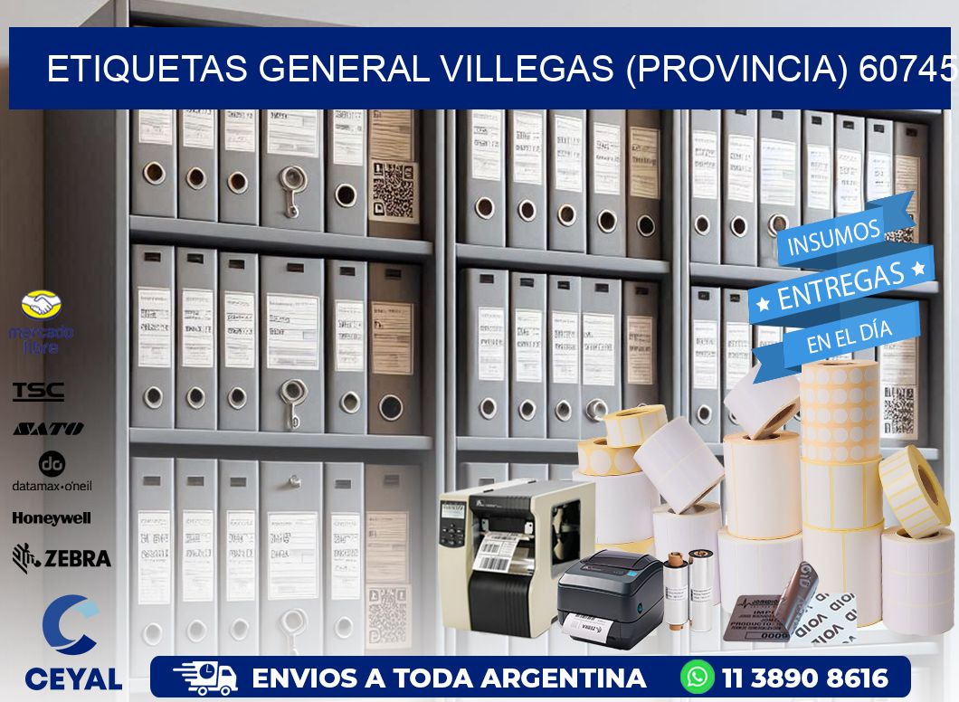 ETIQUETAS GENERAL VILLEGAS (PROVINCIA) 60745