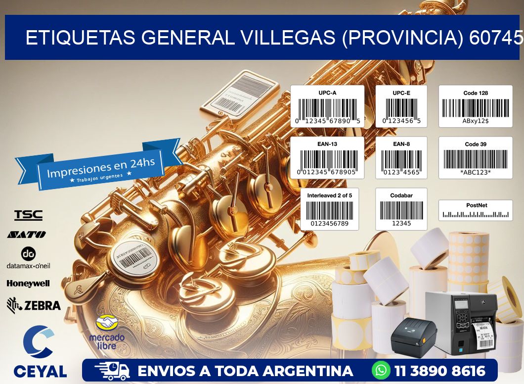 ETIQUETAS GENERAL VILLEGAS (PROVINCIA) 60745