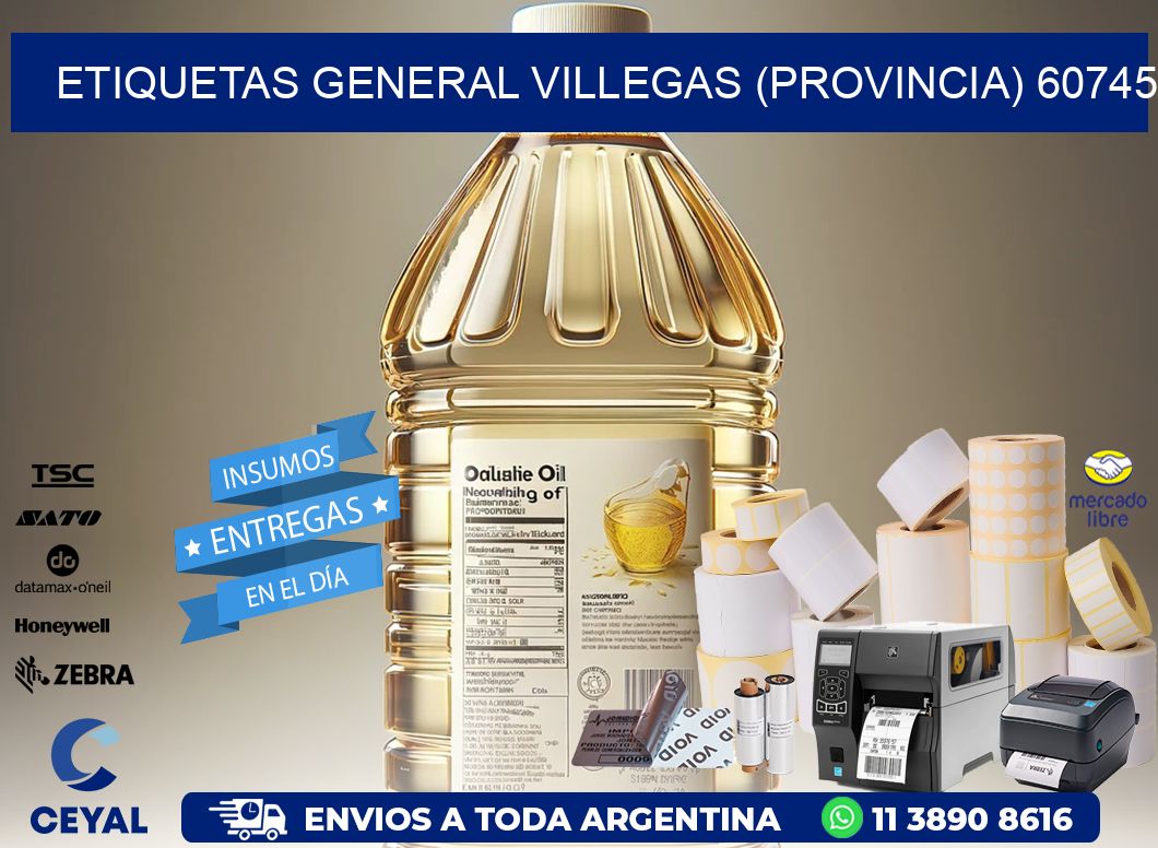 ETIQUETAS GENERAL VILLEGAS (PROVINCIA) 60745