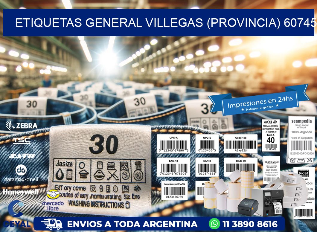 ETIQUETAS GENERAL VILLEGAS (PROVINCIA) 60745