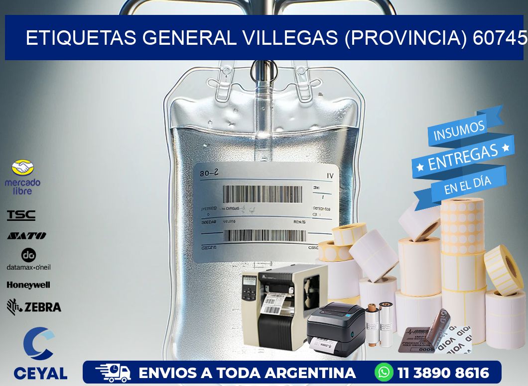 ETIQUETAS GENERAL VILLEGAS (PROVINCIA) 60745