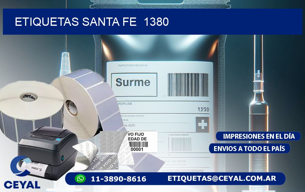 ETIQUETAS SANTA FE  1380