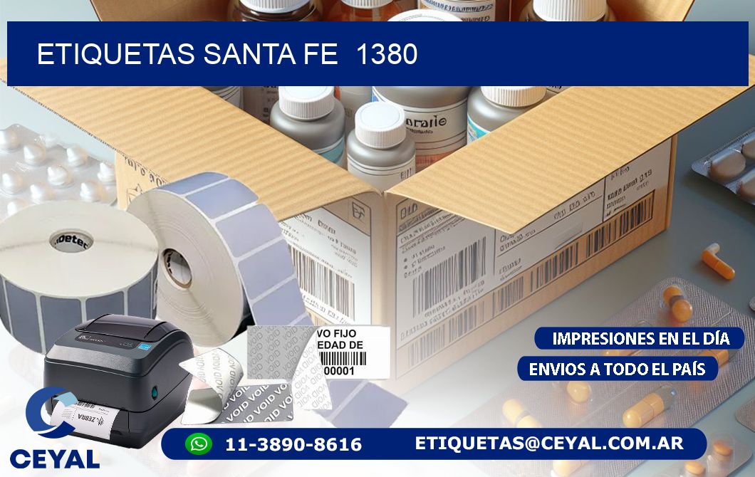 ETIQUETAS SANTA FE  1380