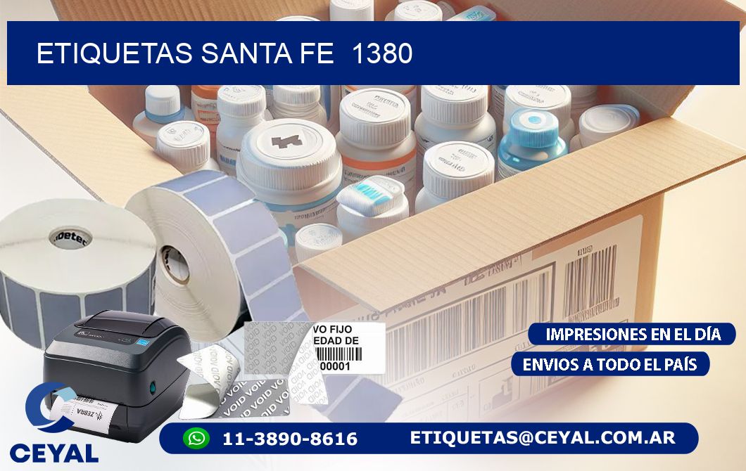 ETIQUETAS SANTA FE  1380