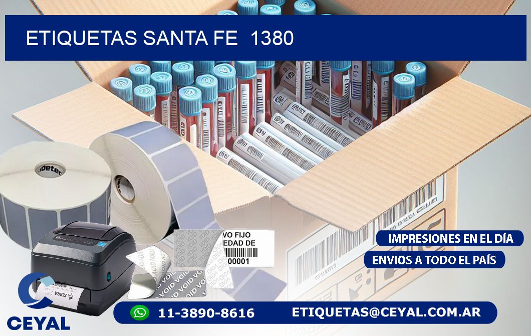 ETIQUETAS SANTA FE  1380