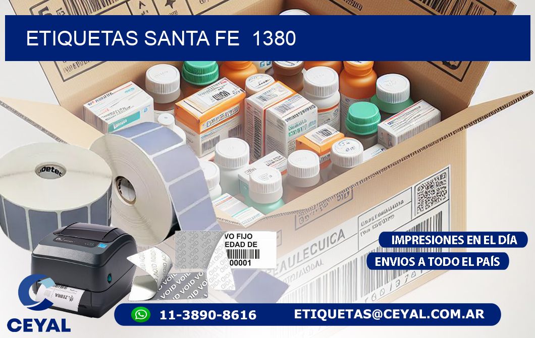 ETIQUETAS SANTA FE  1380