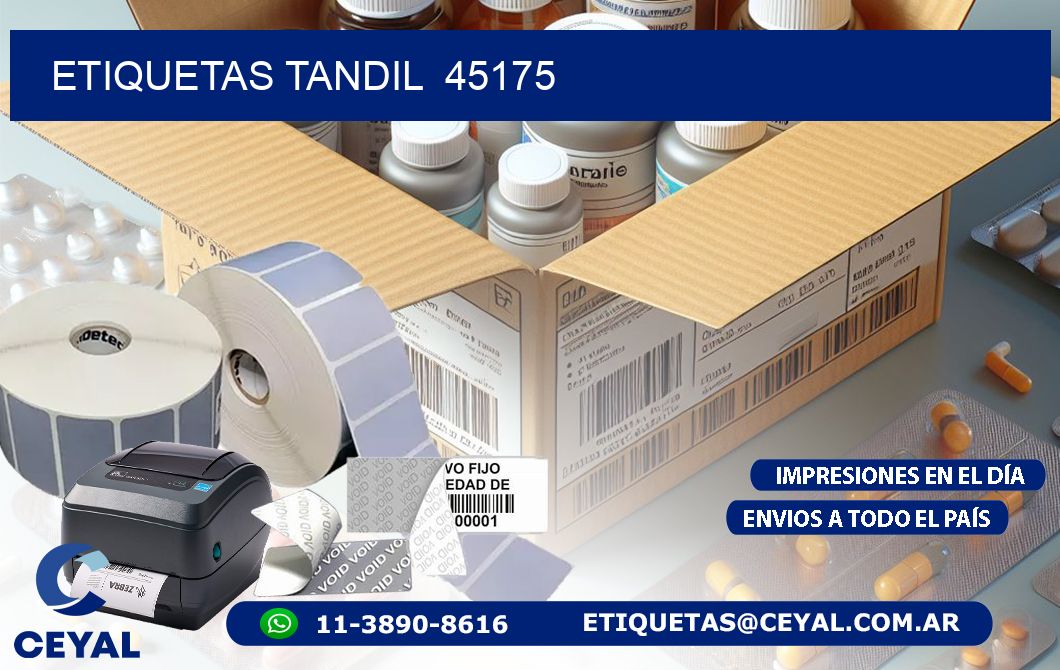 ETIQUETAS TANDIL  45175