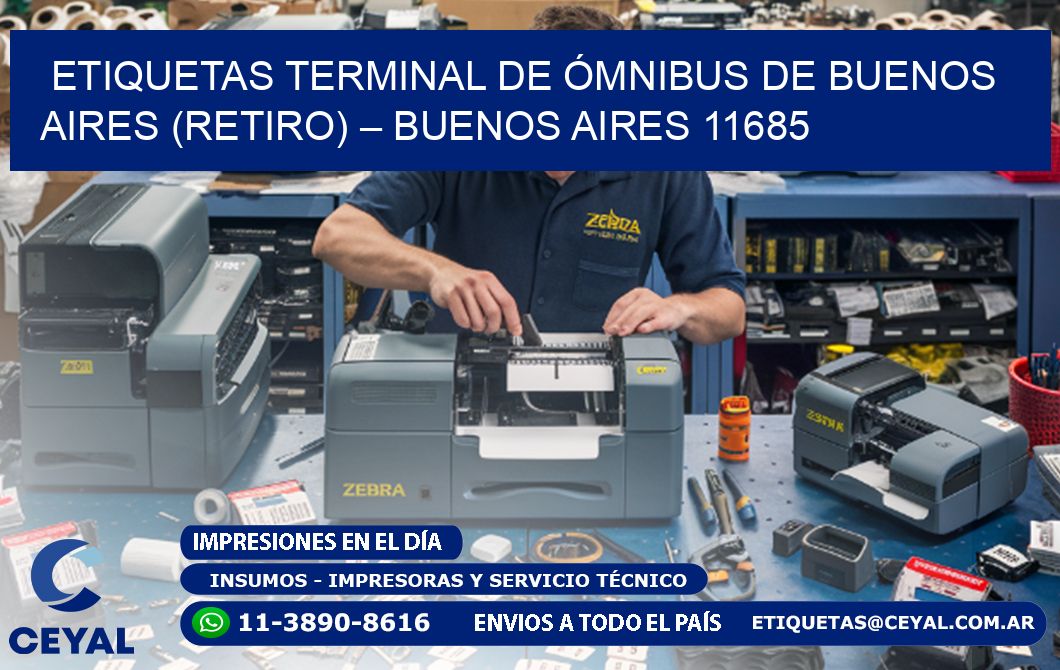ETIQUETAS TERMINAL DE ÓMNIBUS DE BUENOS AIRES (RETIRO) – BUENOS AIRES 11685