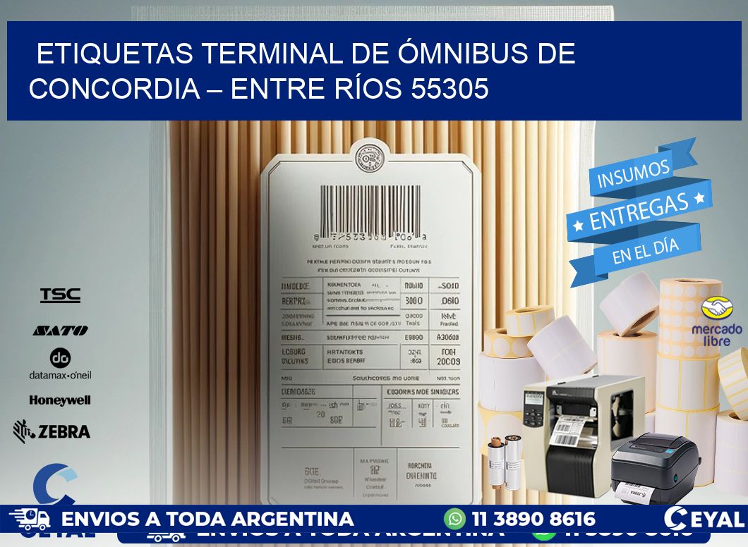 ETIQUETAS TERMINAL DE ÓMNIBUS DE CONCORDIA – ENTRE RÍOS 55305