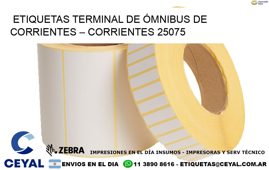 ETIQUETAS TERMINAL DE ÓMNIBUS DE CORRIENTES – CORRIENTES 25075