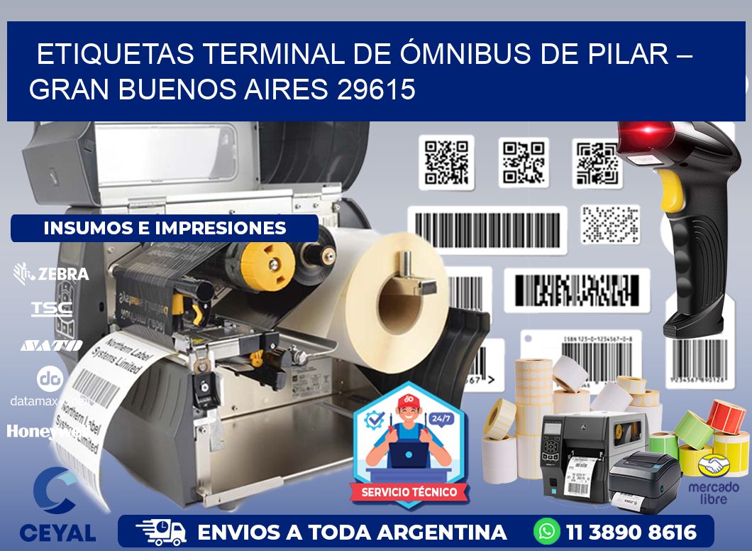 ETIQUETAS TERMINAL DE ÓMNIBUS DE PILAR – GRAN BUENOS AIRES 29615