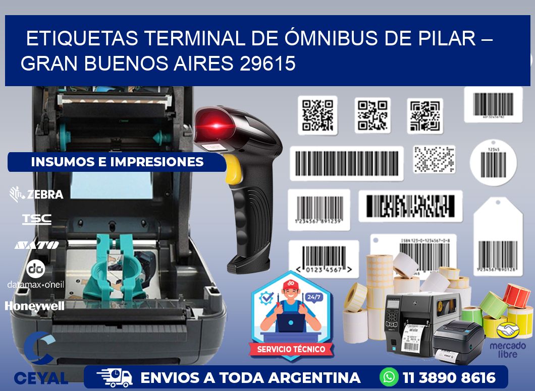 ETIQUETAS TERMINAL DE ÓMNIBUS DE PILAR – GRAN BUENOS AIRES 29615