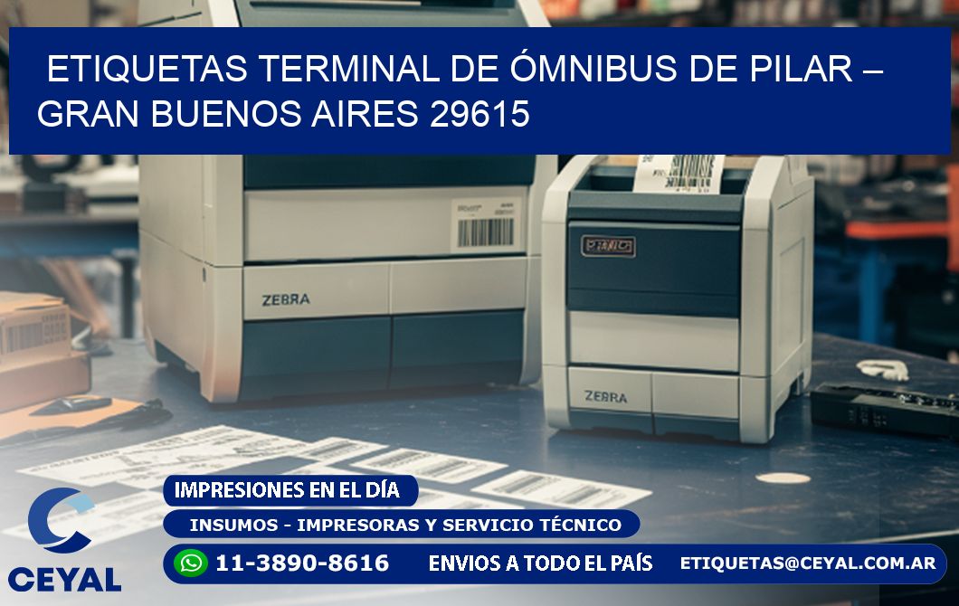 ETIQUETAS TERMINAL DE ÓMNIBUS DE PILAR – GRAN BUENOS AIRES 29615